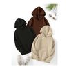 Unisex Plain 3'piece Plain Unprinted Hooded Oversize Sweatshirt