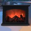 LED Fireplace Lantern Flamless Log Fire Effect Vintage Lamp Xmas Home Decor