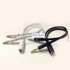 2Pcs 3.5mm Female To Dual 3.5mm Male Headphone Mic Audio Y Splitter Cable Smartphone Headset To PC Adapter