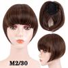 Fringe Bangs Synthetic Hair Extensions Clip In Bangs 6 Inch Short Straight Hairpiece Front Neat Bang Two Side Blonde