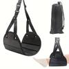 Portable Comfortable Foot Rest Hammock Nylon Travel Foot Rest Hammock Portable & Comfortable for Office, Airplane, and High-Speed Train Use, Black
