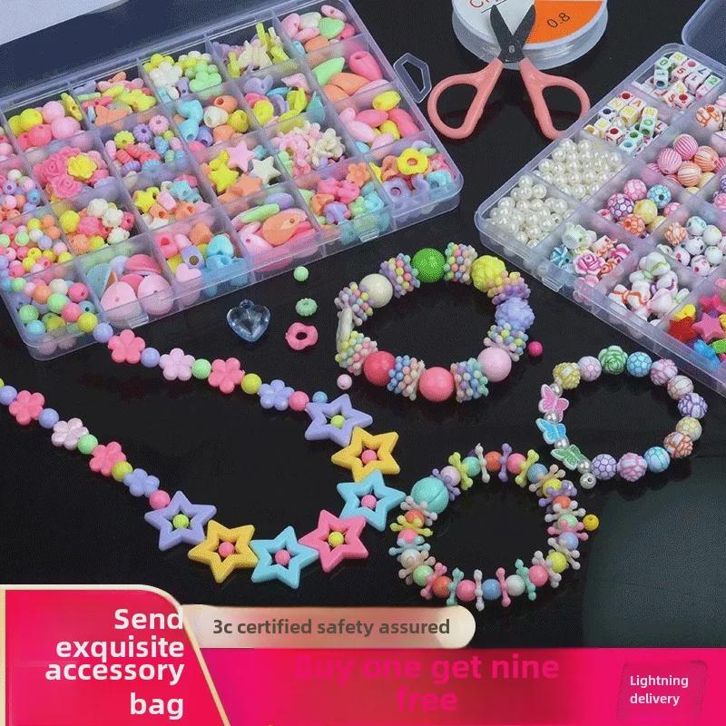 Children's DIY Beaded Bracelet Kit - Educational Handmade Craft for Girls