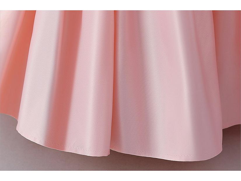 Европейское и американское атласное платье для девочки на день рождения и платье цветочницы с большим бантом