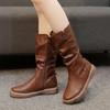 Women Thigh High Boots Women Modern Boots Zippers Outdoor Female Casual Platform Shoes Ladies Leather Long Boots