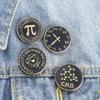 3cm For Teachers Student Black Letter Symbol Brooches Pin Periodic  Table