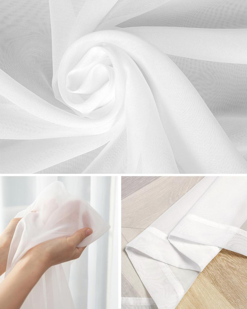 Butterfly Tulip Leaf Flower Sheer Curtains for Living Room Decoration Window Curtains for Kitchen Tulle Voile Organza Curtains