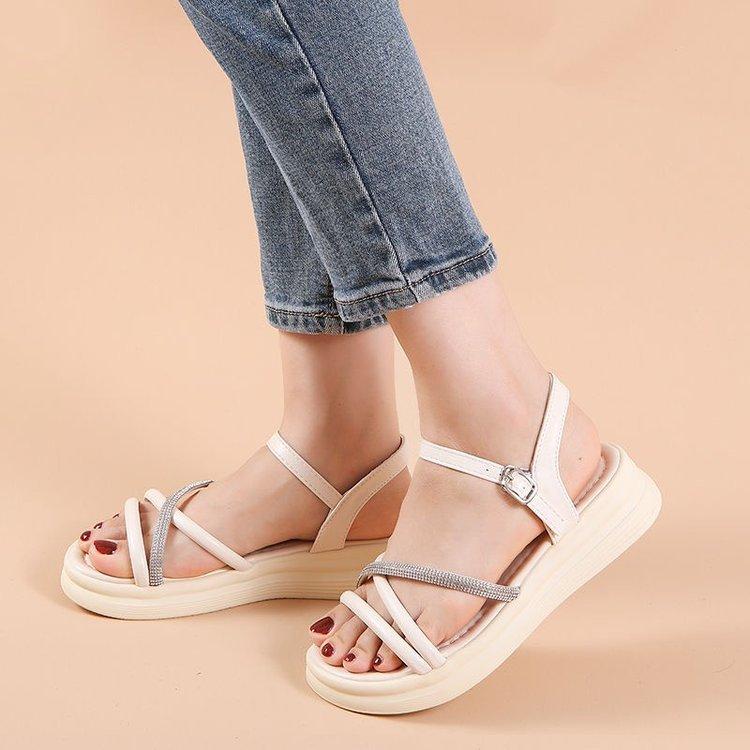 Slippers, Outerwear Shoes, Thick-soled Anti-slip Beach Casual One-shoulder Sandals