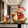 New Chinese Style Year of The Horse Lucky Treasure God of Wealth Horse Figurines Store Front Desk