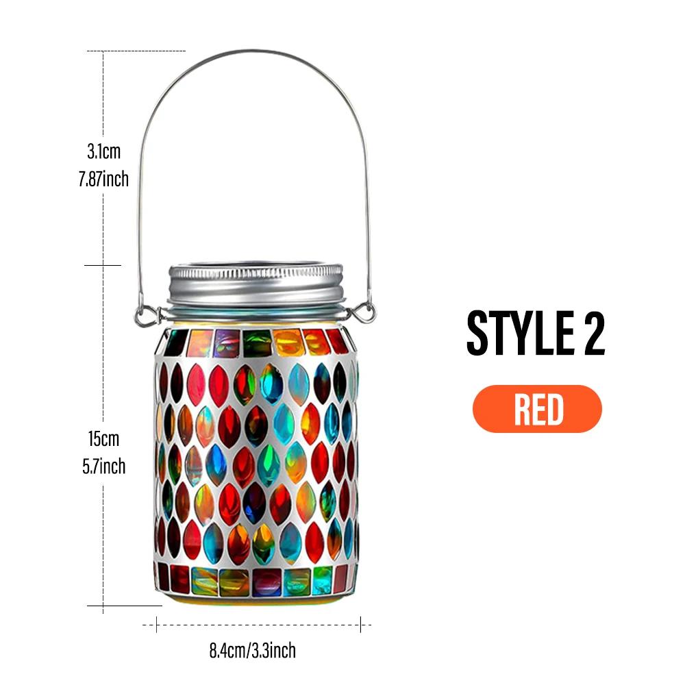 Solar Light Outdoors Lantern Solar Charging Colorful Decorating Solar Mosaic Lantern Lamp Solars Garden Light Garden Decoration