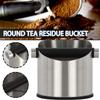 Non-slip Waste Grounds Bucket Coffee Grounds Recycling Bucket Stainless Steel Coffee Grounds Knock Box Espresso Powder Bin Removable Knock Bar