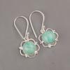 Natural Amazonite Gemstone 925 Sterling Silver Jewelry Handcrafted Earrings1.40" EE-56-21
