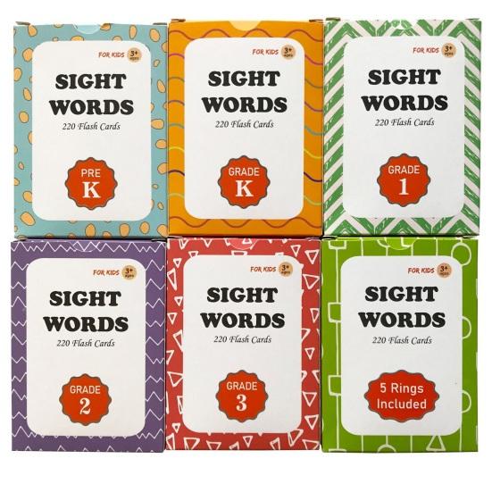 1 Set Sights Words Flash Cards Alphabet ABC English Words Spelling Preschool Learning