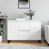 VidaXL Buffet, Sideboard with Legs, Storage Cabinet, Living Room Organizer, Interior, White Wood 827212