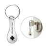 Multipurpose Shopping Cart Chip Keychain 3 Pack Sturdy Stainless Steel Trolley Key Holder with Charm Pendant Function