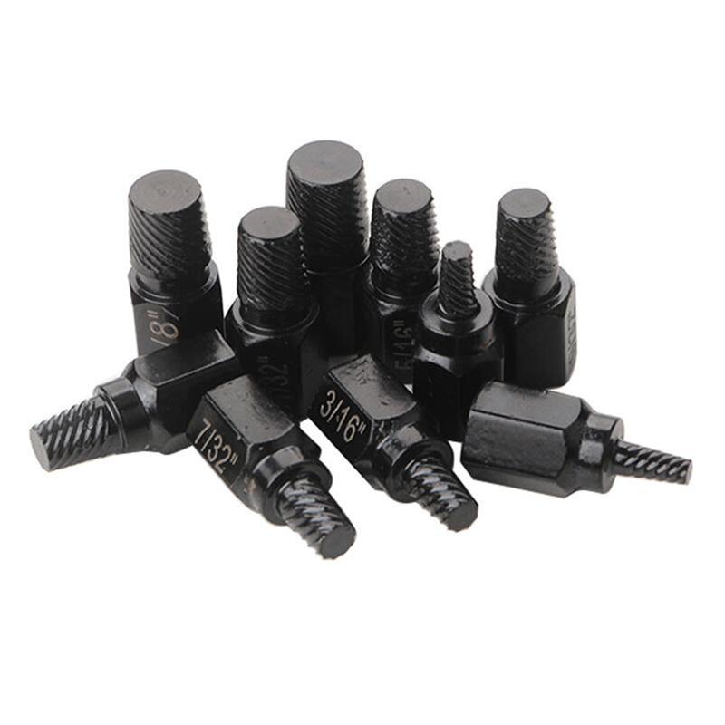 10Pcs Screw and Bolt Extractor Drill Bit Set Steel Multi-Spline Damaged Screw Extractor Broken Bolt Stud Remover Tools