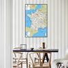 English-French Maps-Road Maps Painting Wall Art Poster Living Room Home Decoration School Travel Supplies