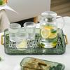 Double Layer Water Drainage Tea Tray with 2 Handle Decorative Fashionable Water Drainage Tea