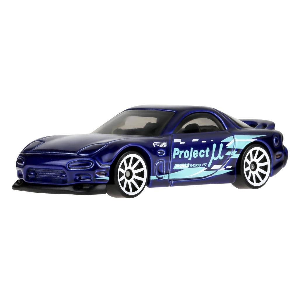 Hot Wheels Basic Car Mazda Vehicle Toy Mini Car for Ages 3 and Up Blue HXR27 '95 RX-7