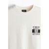 H M Loose FiT PrinT T sHirT creaM iT MigHT geT Loud