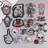 New Embroidered Punk Style Skull Patch Shoe and Hat Decoration Badge Clothing Accessories Embroidery Cloth Sticker
