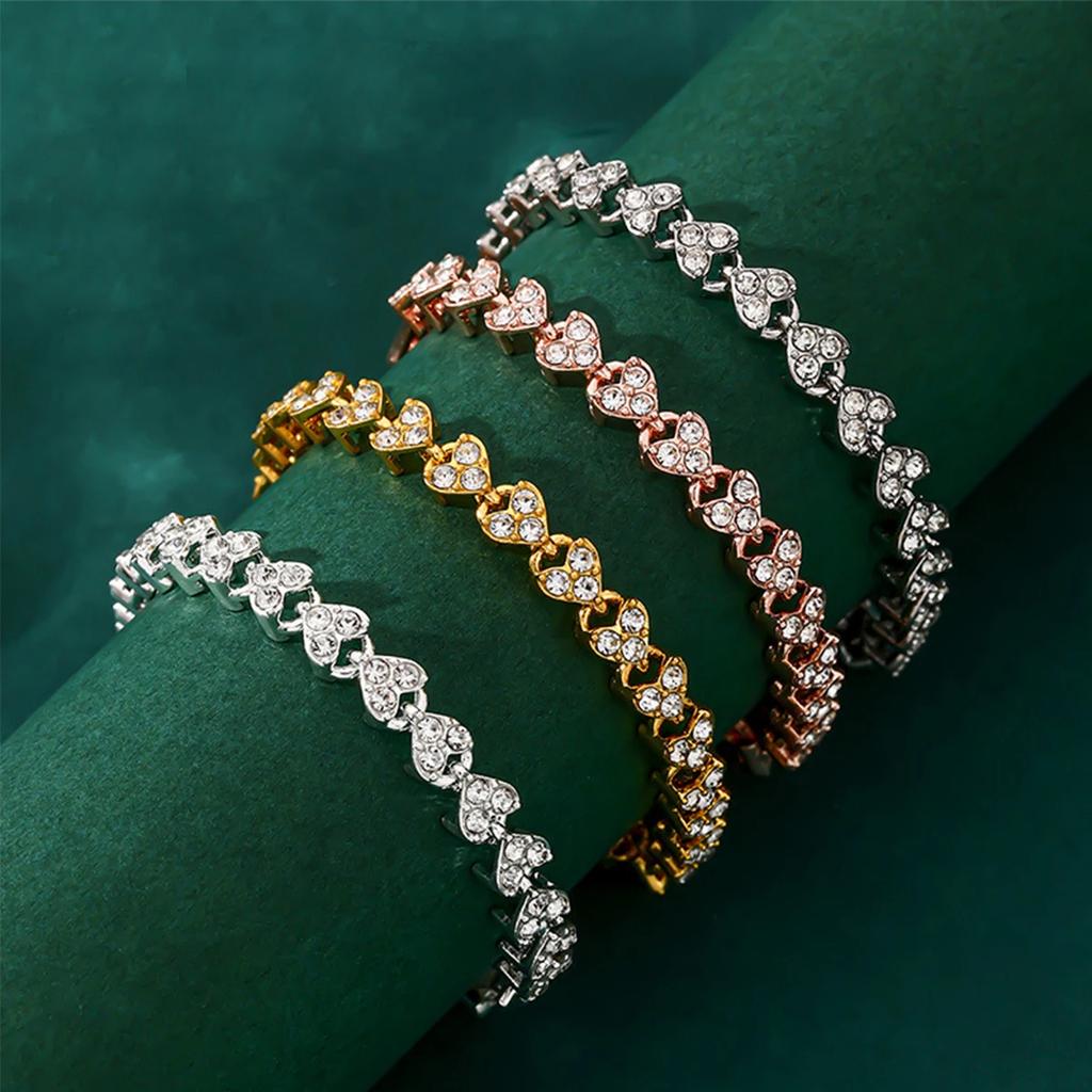 Luxury Cubic Zirconia Crystal Tennis Bracelets for Women Men Gold Color Silver Color Bracelet Chain Jewelry Gifts