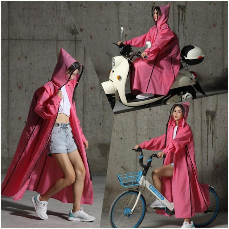 Raincoat Long Men and Women Zipper Hooded Cape Motorcycle Raincoat Long Mountaineering Cape Eco Raincoat Jacket