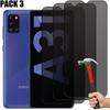 Tempered Glasses - BOOLING - Compatible Samsung Galaxy A31 - Anti-Spy - Shockproof Protection - 9H