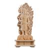Buddha Statue Fudo Myoo Fudo Buddhist Altar Buddha Statue Wood Carving Cypress Wooden Inches Rock Pedestal Flame Halo Year of the Rooster Protective
