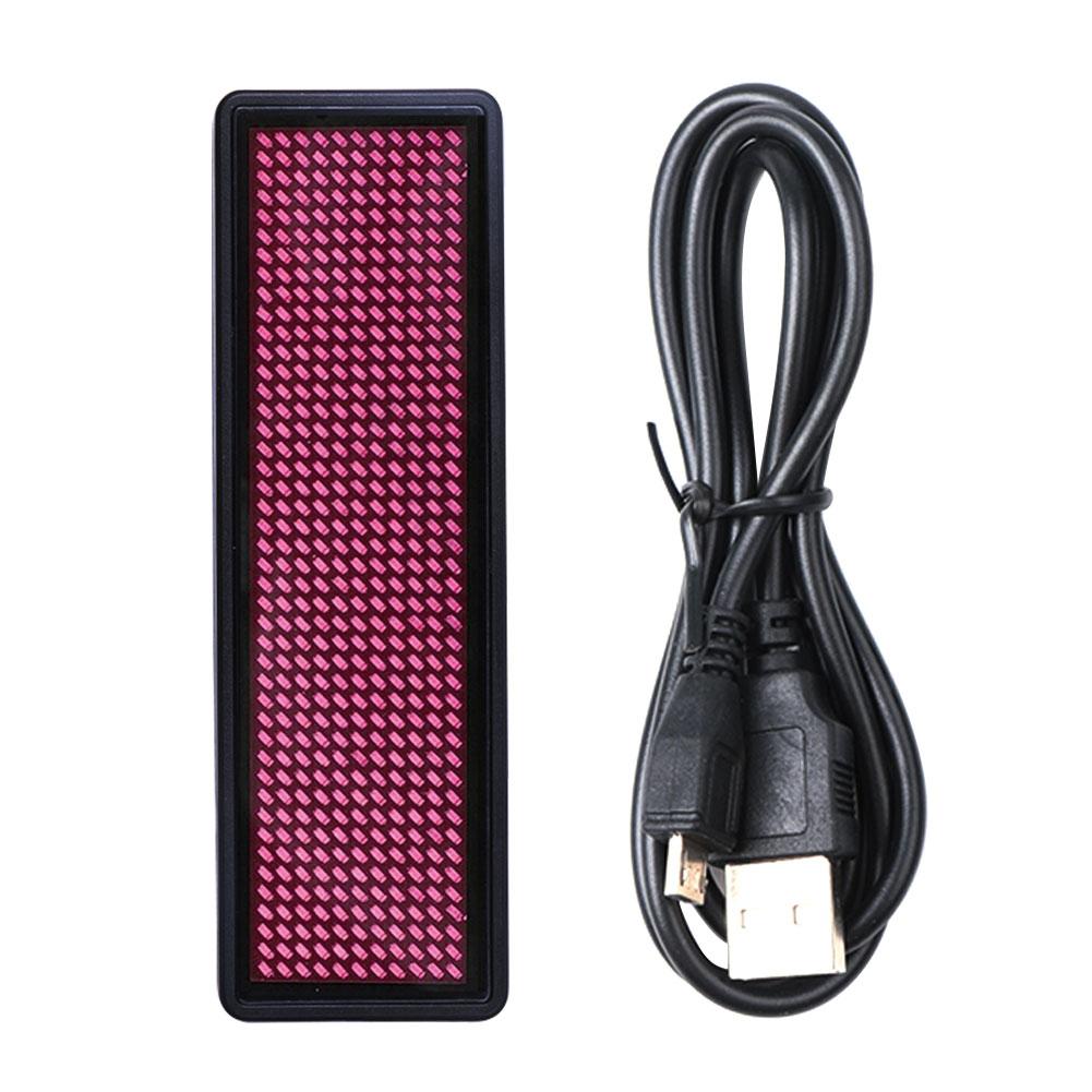 Mini LED Digital Programmable Rechargeable Scrolling Name Message Tag Sign