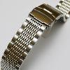 20mm 22mm 24mm Stainless Steel Watchband Metal Bracelet Watch Band Dive Buckle Strap Silver Black for H