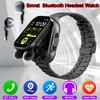 2 In 1 AMOLED Screen Smart Watch Men With Earbuds Bluetooth Headset Speaker Tracker Music Sport Watch Men Waterproof Smart Watch