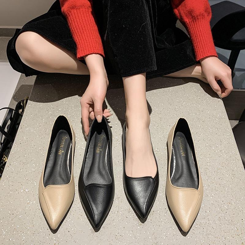 Spring and Autumn New Pointed Flat Bottom Fashion Foot Cover Professional Comfortable Single Shoes