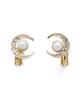 On Moon Motif Earrings LAME1050 DW [Lanvin Blue]