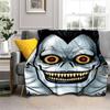3D Print Death Note Blanket Flannel Plush Throw Blanket Horror Series Fuzzy Soft Blanket Microfiber for Couch Sofa Bed
