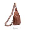 New Women's Breast Bag Contrasting Color Wide Shoulder Strap Backpack Single Shoulder Small Bag Retro Large Capacity Diagonal Span Fanny Pack