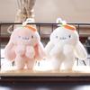 Korean Cute Little White Rabbit Pendant Plush Toy Carrot Rabbit Doll Doll School Bag Hanging Keychain