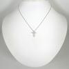 [Pre-owned] Pt900/850 Diamond/0.50ct Cross Pendant/Necklace/j95-6