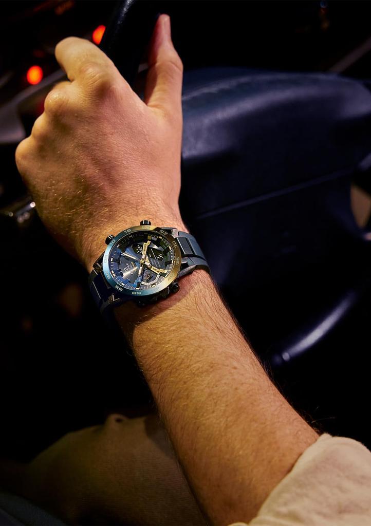 Часы Edifice Watch Drive с Bluetooth Solar Sapphire Glass Navy [Casio] [Nighttime Series] ECB-2000YNP-1AJF мужские