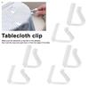 24Pcs Clear Tablecloth Clips Reusable Simple Installation Windproof Transparent Clamps Table