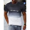 Vintage Men's T-shirt 3D Gradient Print Short Sleeve Tops Summer Casual Street T Shirt Oversized Tee Shirt Men Clothes