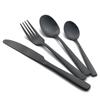 16pcs (4set) Black Matte Cutlery Set Knife Fork Spoon Flatware Set Dessert Tableware Set Stainless Steel Dinnerware Set Kitchen Silverware