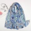 2024 Spring And Autumn Winter New Cotton And Hemp Long Thin Scarf Travel Versatile Sunscreen Warm Shawl For Women