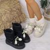 2025 Winter New Foreign Trade Large Size Thick-soled Casual Snow Boots Northeast Warm Versatile Short Plush Cotton Boots