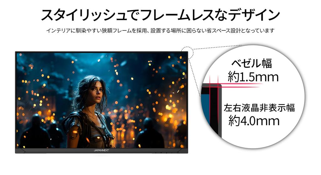 JAPANNEXT дюймовая IPS-панель 200 Гц совместимый игровой монитор с разрешением Full HD HDMI DP USB 65 Вт мощность HDR400 эквивалент PS5 подключение год 23.8