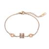 Light Luxury Lucky Zircon Crystal Bead Stainless Steel Bracelets For Women Korean Fashion Sweet Sexy Female Hand Chain Jewelry