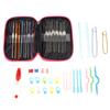 22pcs Crochet Hooks Ergonomic Design Knitting Needles Colored Alumina Hook with Accessory ToolsRose