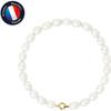 Bracelet - - Genuine Cultured Pearl 5-6 Mm - 9 Cts Yellow Gold - AAA+ Quality - Women