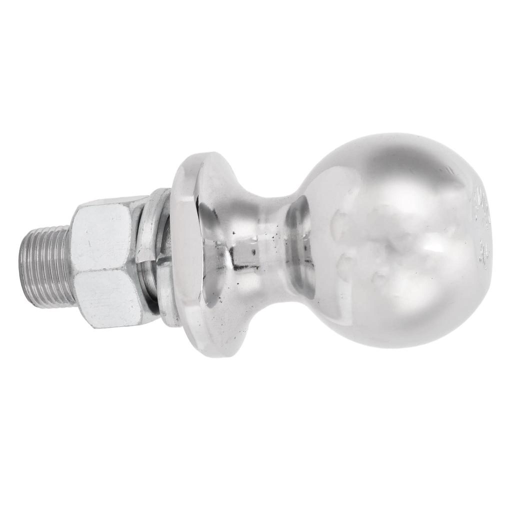 Steel + Chrome Hitch Ball, Hitch Ball Kit 1-7/8" Diameter Chrome Hex Nut Hitch