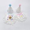 2PCS Birthday Props Pet Cat Dog Birthday Party Atmosphere Set Birthday Hat Scarf Dog Bib Drool Towel Mesh Pet Kitten Accessories