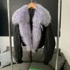 Fur Raccoon Fur High-waisted Fur Coat Flight Suit Women's Large Fur Collar Down Jacket New Style
